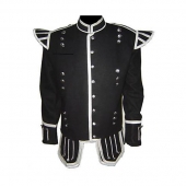 Black Piper/Drummer Tunic Doublet Jacket